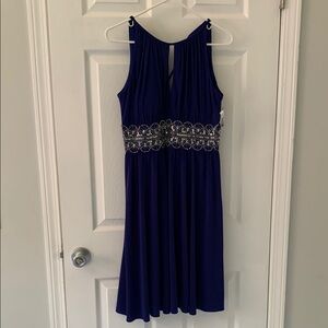 dressbarn Royal Blue Maxi Dress with Sequin Detail